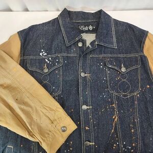 Eight 732 Paint Splashed Denim Jacket Size 5XL k